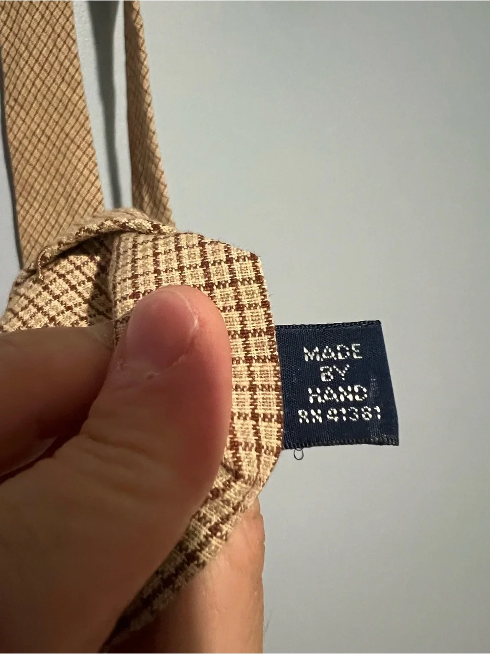 Polo by Ralph Lauren Men’s Brown Diamond Pattern Linen Tie Embroidered Polo Pony